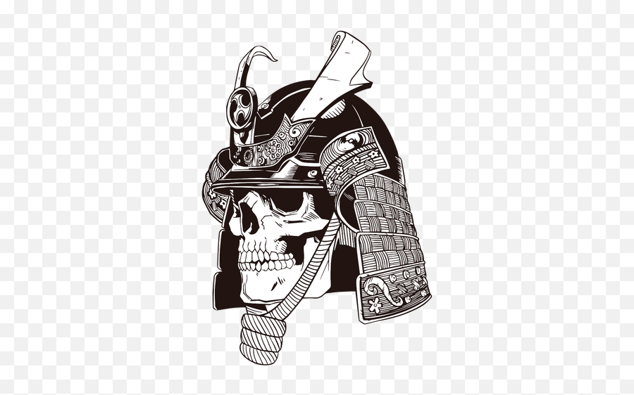 Skull Samurai Hand Drawn - Transparent Png U0026 Svg Vector File Skull Samurai Sketch,Samurai Helmet Png