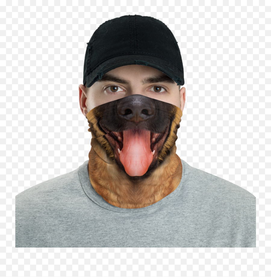 German Shepherd Dog Neck Gaiter - German Shepherd With Face Mask Png,German Shepherd Transparent