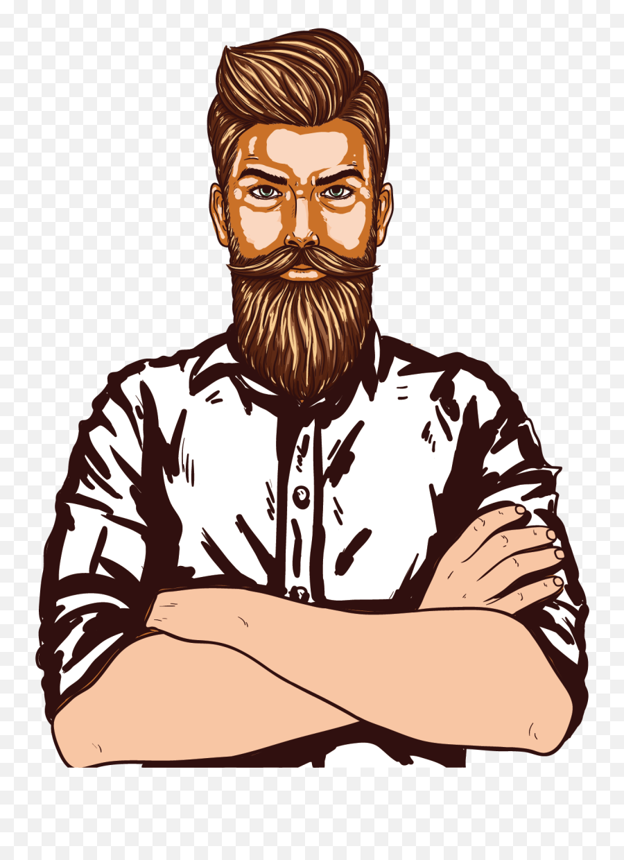 Beard Man Page Vectordesigner - Beard Man Vector Png Man With Beard Clipart,Png Beard