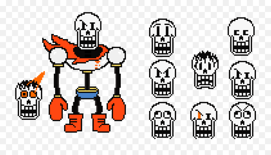 Undertale Papyrus Canon Edition With Expressions King Fictional Character Png Undertale Papyrus Png Free Transparent Png Images Pngaaa Com
