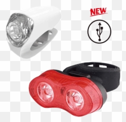 Sale Super Bright Usb Rechargeable Led Bike Light Combo - Portable png