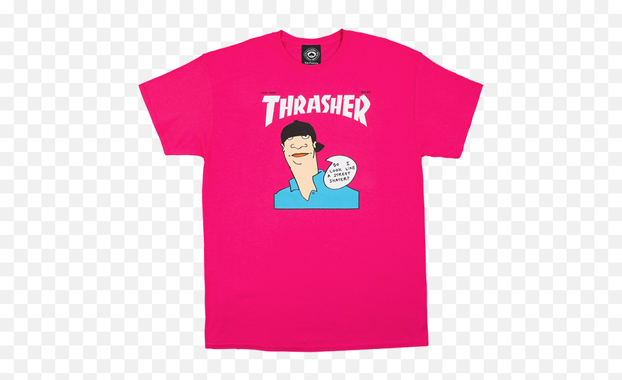 Thrasher Gonz Cover Ss Tshirt L - Pink Thrasher Magazine Png,Thrasher Logo Font