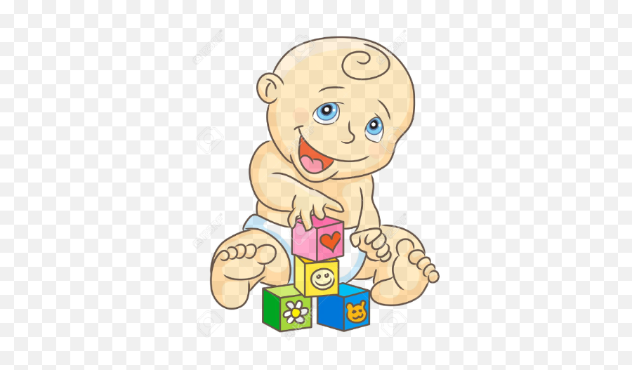 Baby Playing With Blocks - Baby Playing With Blocks Clipart Baby Playing With Toys Png,Baby Blocks Png