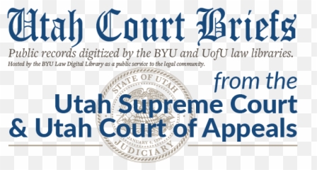 Utah Court Briefs Brigham Young University Law School - Language png