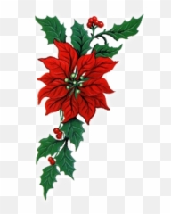 Details About Gift Box Bag Self Fastening Present Wrapping Christmas Santa Snowflake - Clip Art Poinsettias png