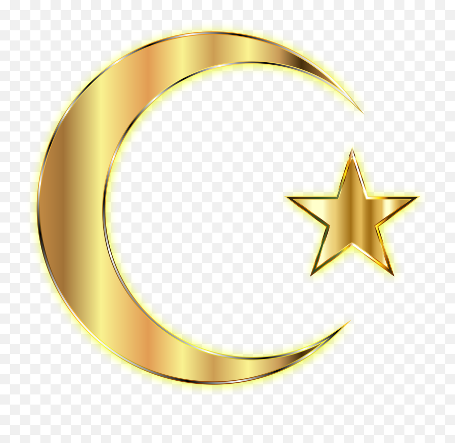 Download Star And Crescent Moon Computer Icons - Gold Crescent And Star Free Png,Cresent Moon Icon