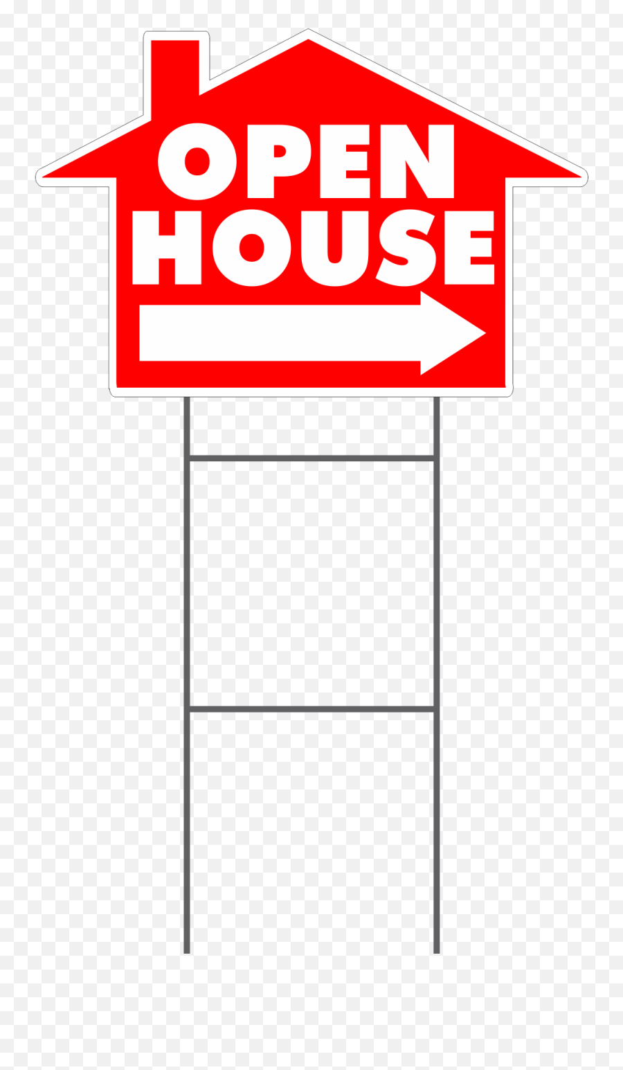 Open House Shaped Yard Sign Screenyard Signs - House Vector Png,Open House Png