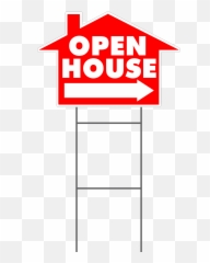 Open House Shaped Yard Sign Screenyard Signs - Vector png