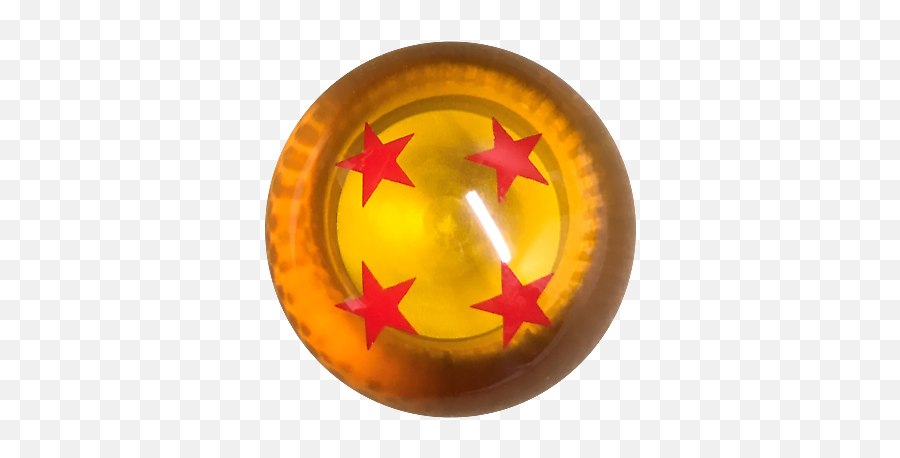 Dragon Ball Z Amber W 4 Red Stars Shift Knob M10x125 Threads Us Made Ebay - Circle Png,Red Stars Png