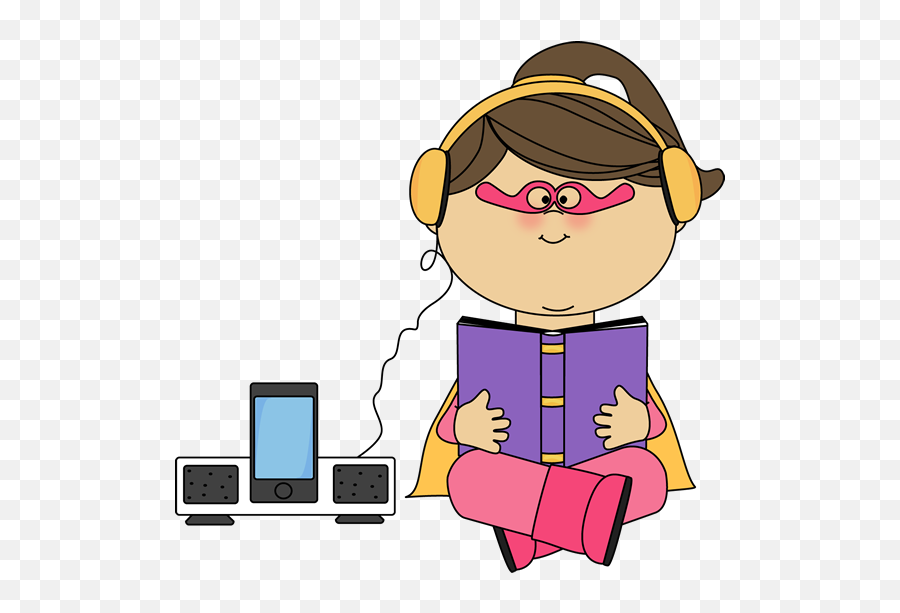 Superhero Clip Art - Superhero Kids Clip Art Superhero Images Listening Center Clipart Girl Png,Headphones Clipart Transparent