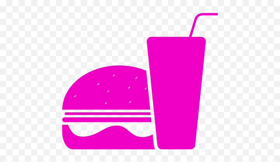 Pink Hamburger Food Icon Png Symbol - Hamburger Violet Icon,Fast Food Icon Png