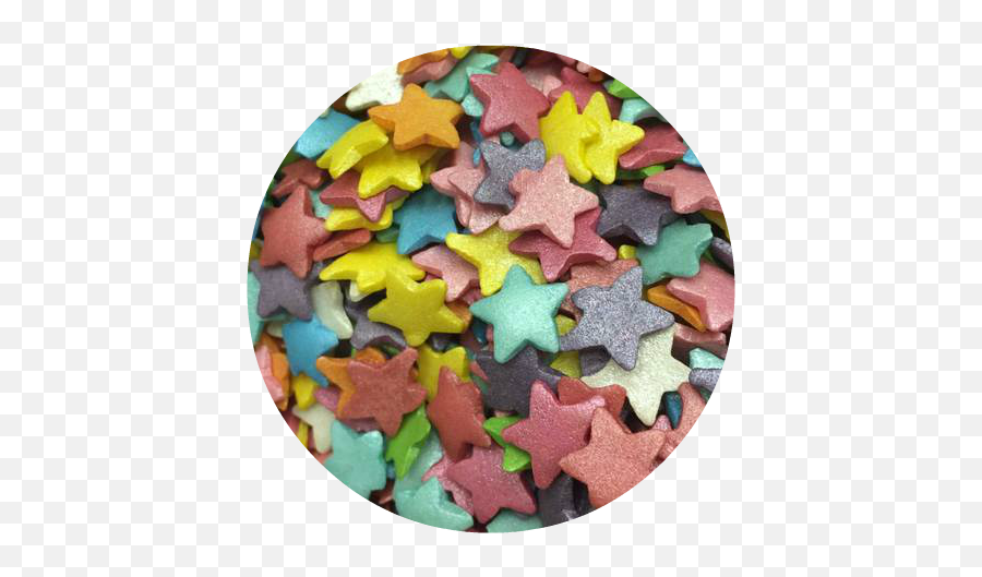 Large Rainbow Glimmer Star Sprinkles 100g Sweet Success Png