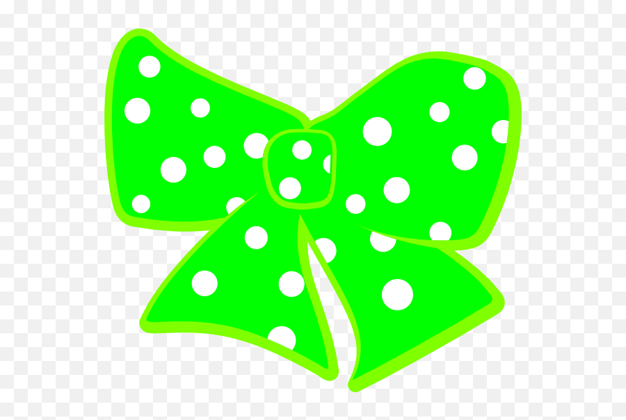 Bow With Polka Dots Clip Art - Vector Clip Art Polka Dot Bow Clip Art Png,Green Bow Png