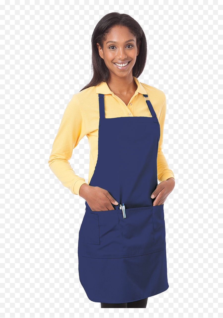 1270 - Navwsolidbg1270teflon Treated Twill Bib Apron Girl With Apron Png,Apron Png