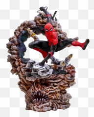 Spider - Man Far From Home Spiderman 14 Scale Legacy Iron Studios Spider Man Far From Home 1 4 Png,Scale Transparent