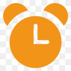 White Search Icon Transparent Background - Clock Png Orange
