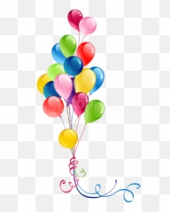 Download Free Png Transparent Bunch Balloons - Transparent Background Birthday Balloon,Balloons Png Transparent