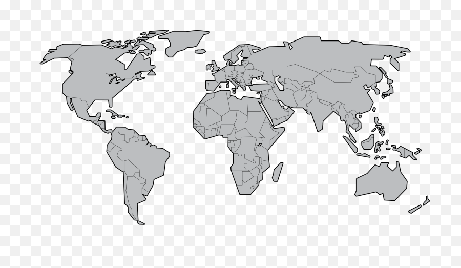Simple World Map - Simple World Map Png,World Map Png