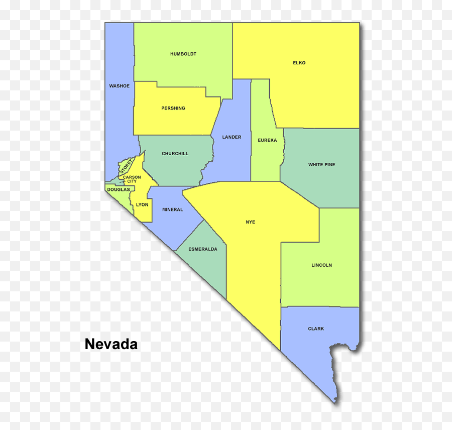 Download High School Codes In Nevada - Nevada Counties Png Nevada Map With Counties,Nevada Png