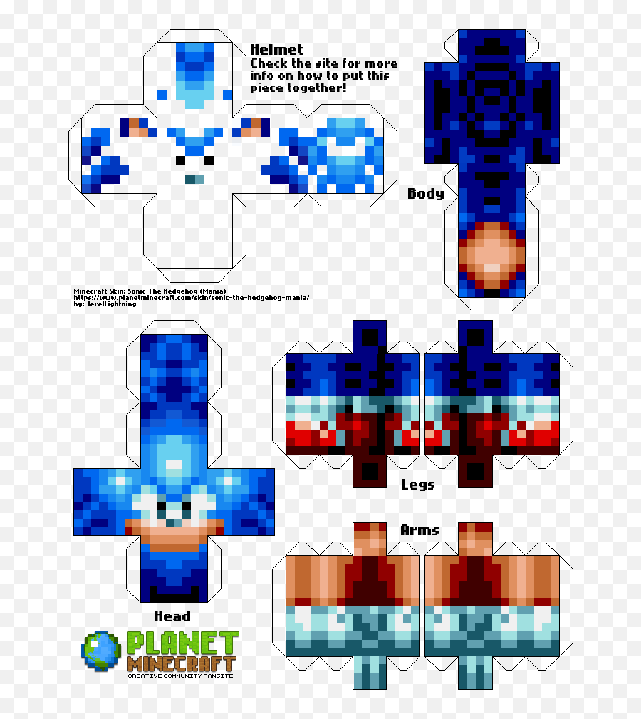 Classic Super Sonic the Hedgehog Minecraft Skin