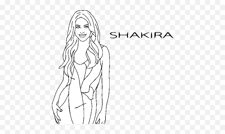 Shakira Coloring Page - Coloringcrewcom For Women Png,Shakira Png