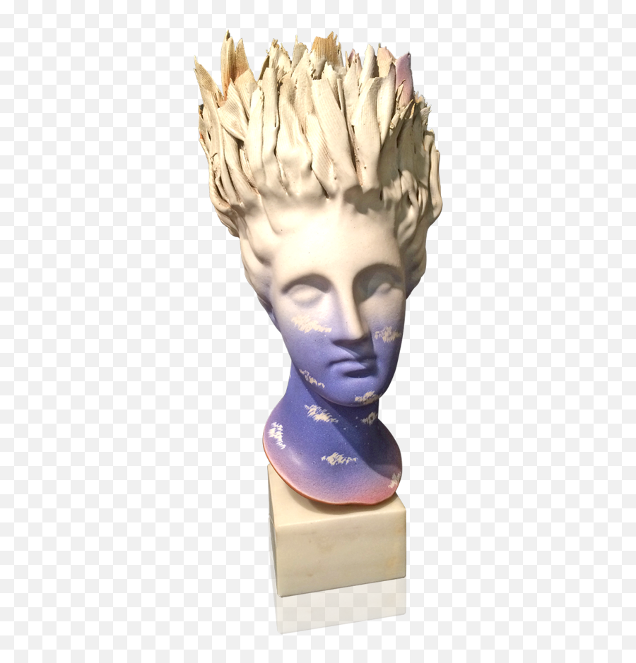 Download Hd Greek Surrealist Ceramic Sculptured Celestial - Hair Design Png,Greek Bust Png