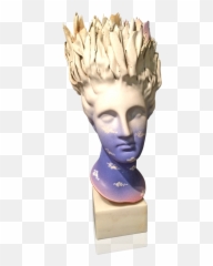 Download Hd Greek Surrealist Ceramic Sculptured Celestial - Hair Design Png,Greek Bust Png