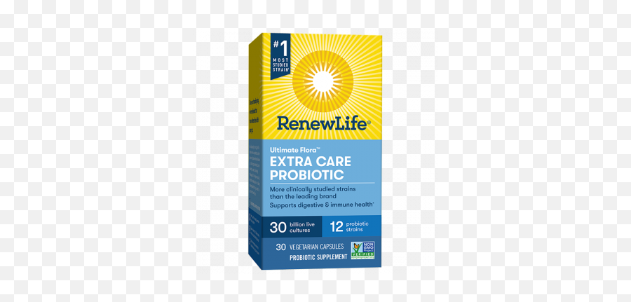 Renew Life Probiotics Herbal Cleanses And Digestive Enzymes - Renew Life Ultimate Flora Png,Extra Life Logo