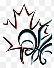 French Canadian Flag Transparent Cartoon - Jingfm Fleur De Lis Tattoo And Maple Leaf png
