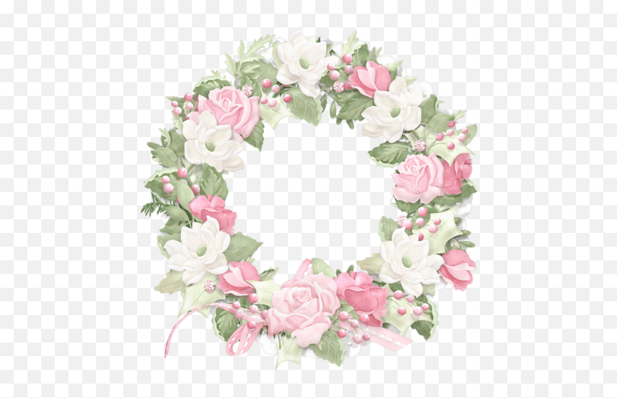 Download Holiday Bouquet - Round Flower Background Png Png Flower Background Circle Pink,Holiday Wreath Png
