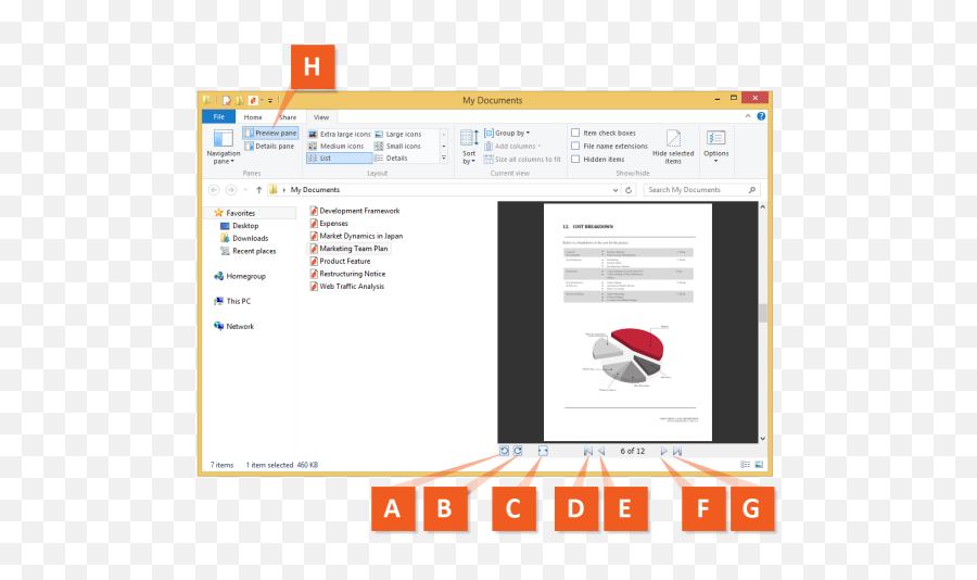 Preview Pdf Files Microsoft Outlook And Explorer Nitro - Pdf Preview Png,Windows Folder Icon