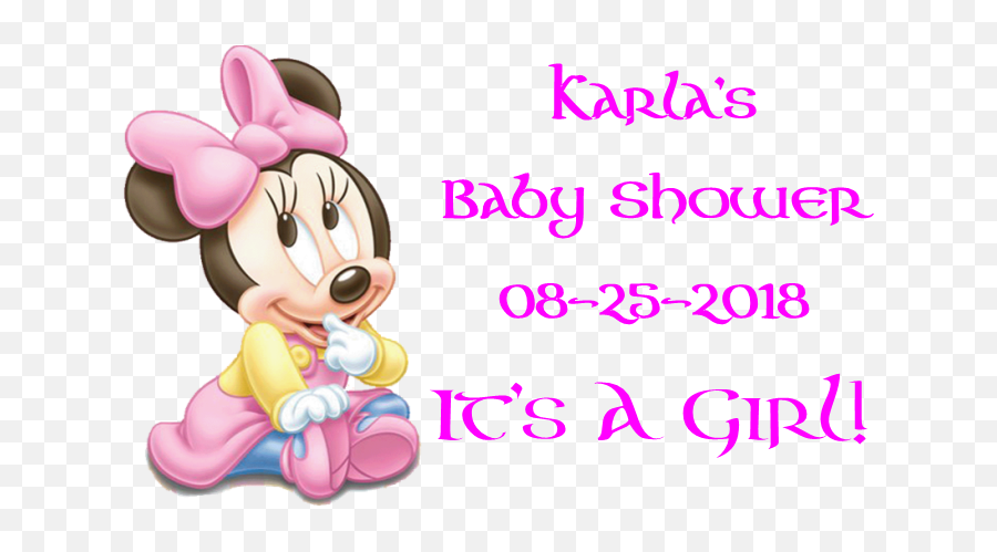 Favor Tags Baby Shower Elephant - Minnie Mouse 1st Birthday Png,It's A Girl Png