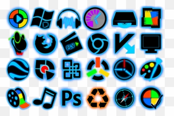 Illuminate Blue Icons - Icon Pack Dot png