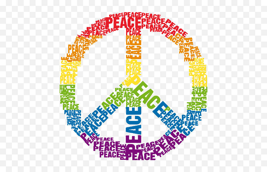 Peace Sign Made Out Of Word Joypixels Sticker - Peace Peace Word Gif Transparent Png,Peace Icon