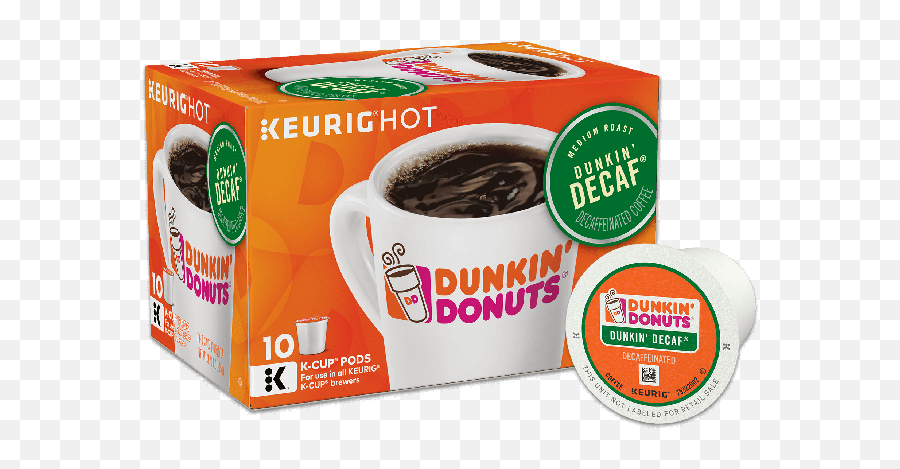 Dunkinu0027 Donuts Decaf K - Cup Pods 10 Count Dunkin Donuts K Cups Png,Keurig 8 Oz Icon