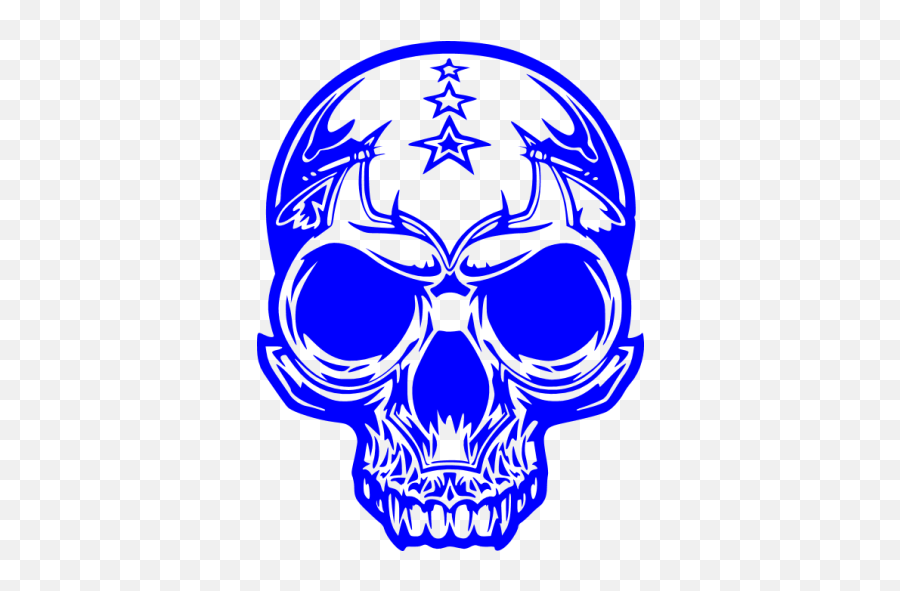 Blue Skull 61 Icon - Free Blue Skull Icons Skull Png,Skull And Bones Icon