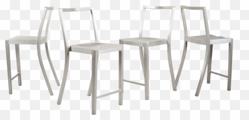 Emeco Icon Counterstool Chairs By Philippe Starck - Set of 4 Solid Back png