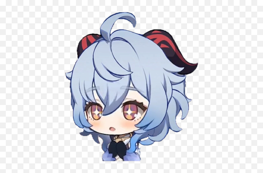 Sticker Maker - Genshin Emotes Chibi Ganyu Sticker Png,Kiibo Icon