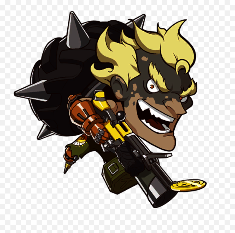 Download Hd Overwatch Junkrat Main - Pixels Junkrat Cute Spray Png,Junkrat Png