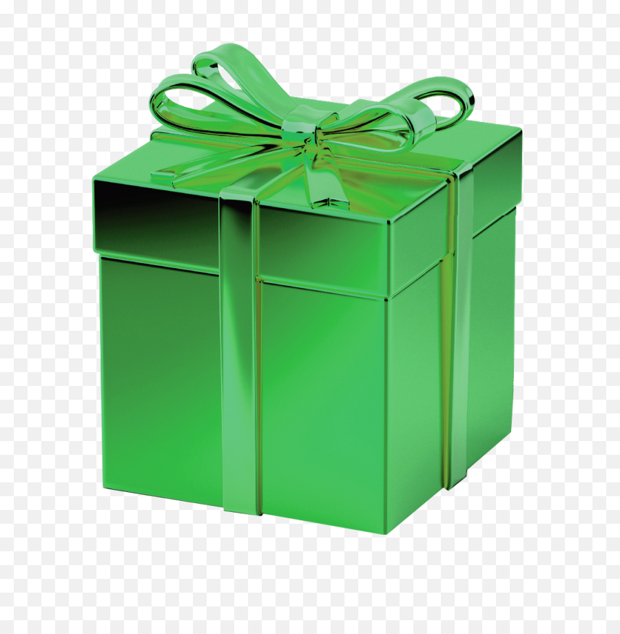 Green Gift Box Transparent Image Free Png Images - Transparent Background Christmas Present Png,Green Transparent Background