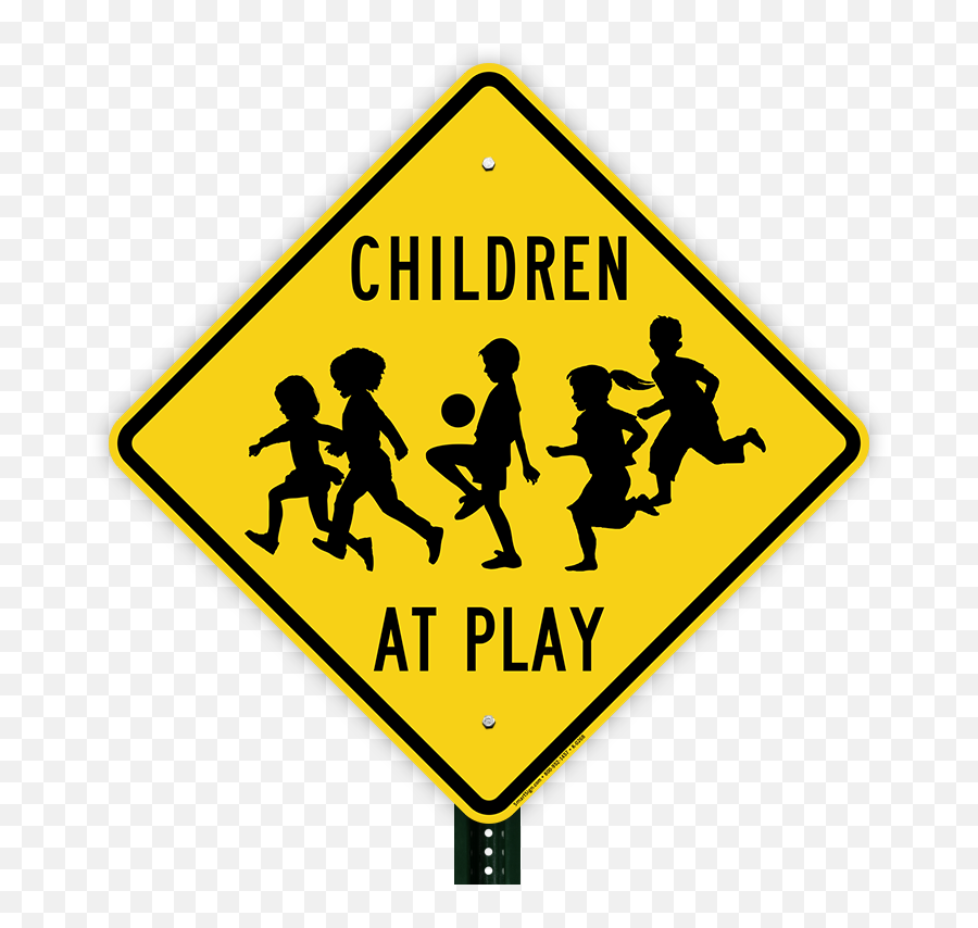 Kids - 0268 Children At Play Sign Png,Children Playing Png