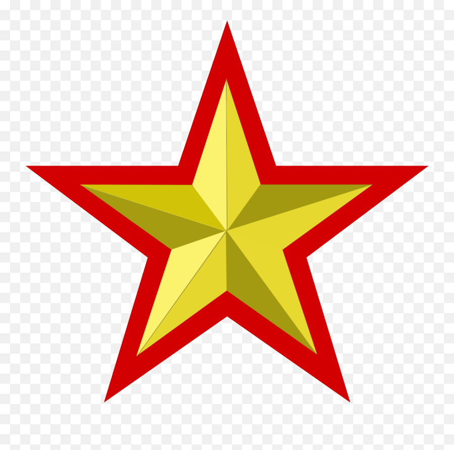 Golden Star With Red Border - New Economic Policy Symbol Png,Golden Border Png