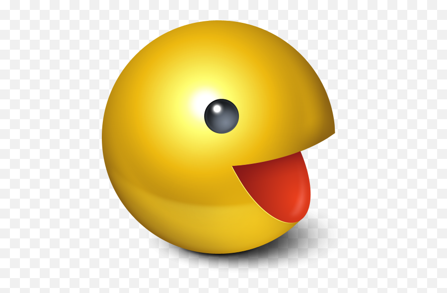 Face Gaming Pacman Smiley Cute Emot Game Yellow - Games Icon Png,Ninja Face Png