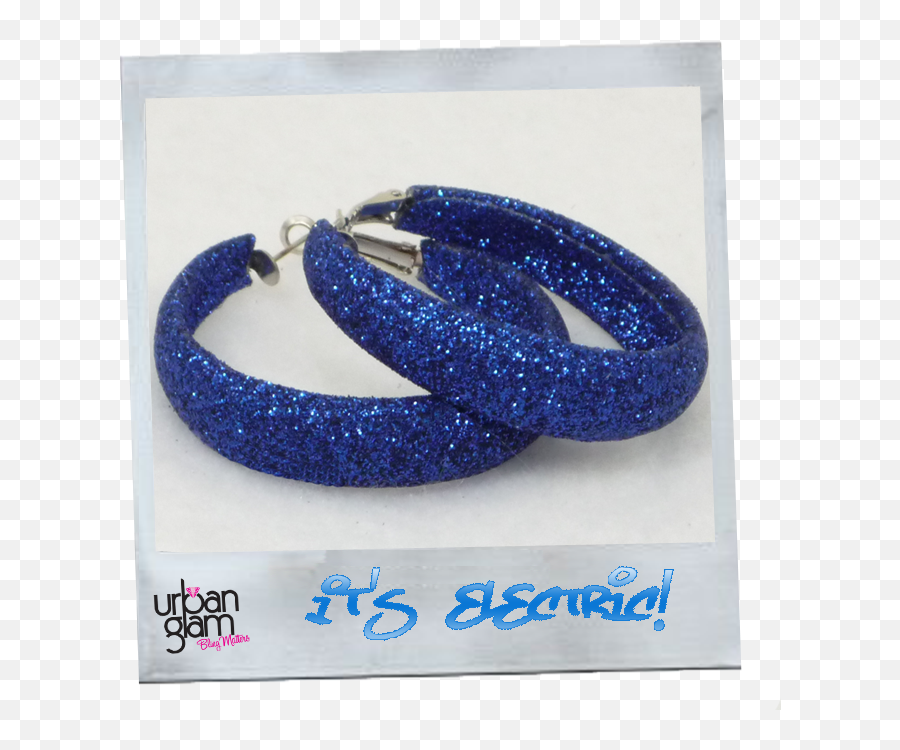 Blue Glitter Hoop Earrings Hp - Glitterhoopsblu1 399 Royal Blue Hoop Earrings Png,Blue Glitter Png