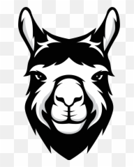 Alpaca Clipart Head Transparent Free For - Llama Face Clipart Black And White Png,Llama Png