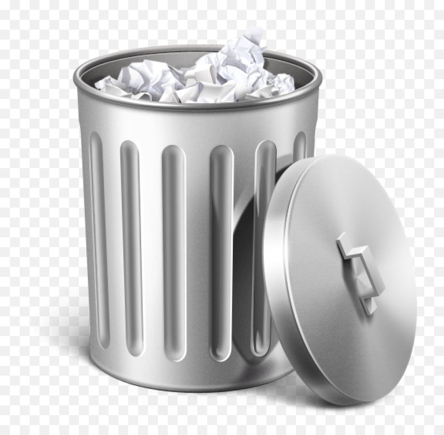 Empty Trash Icon - Transparent Background Trashcan Clipart Png,Garbage