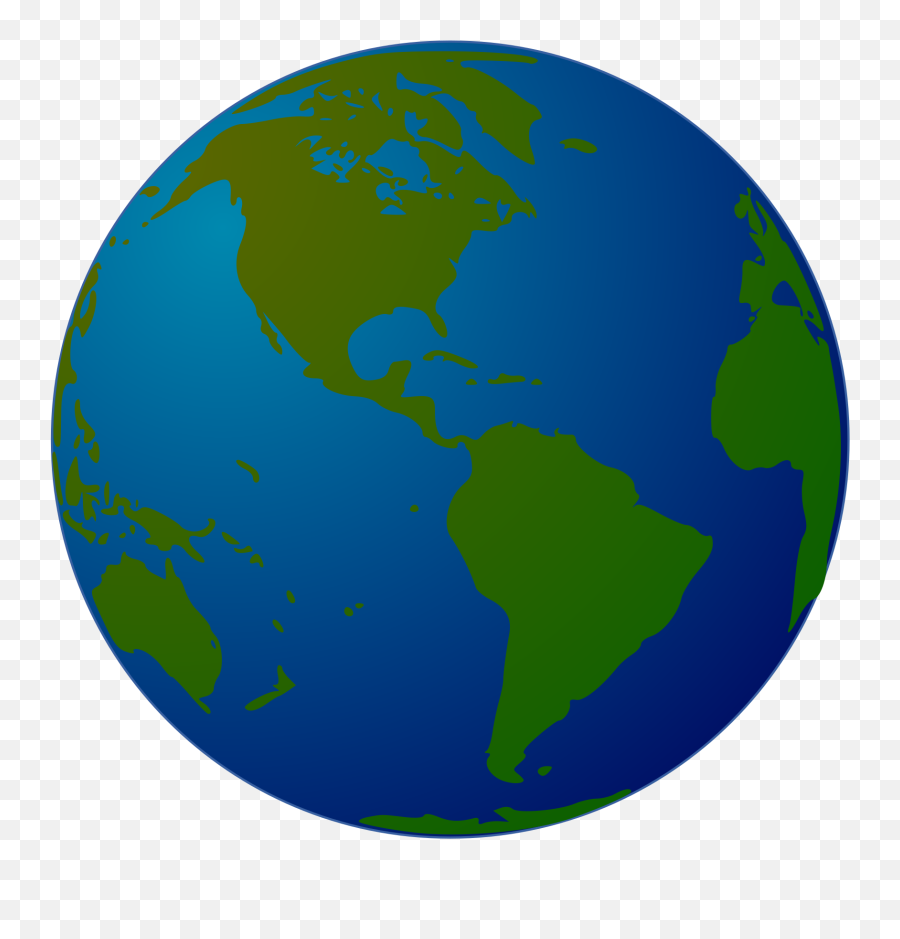 Globe Facing North And South America Vector Drawing Free Svg - World Png,South America Png