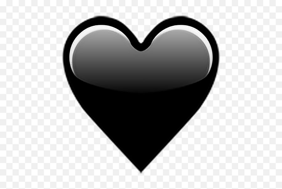 Png Black Followme Followback Emoji - Transparent Black Heart Emoji,Black Iphone Png