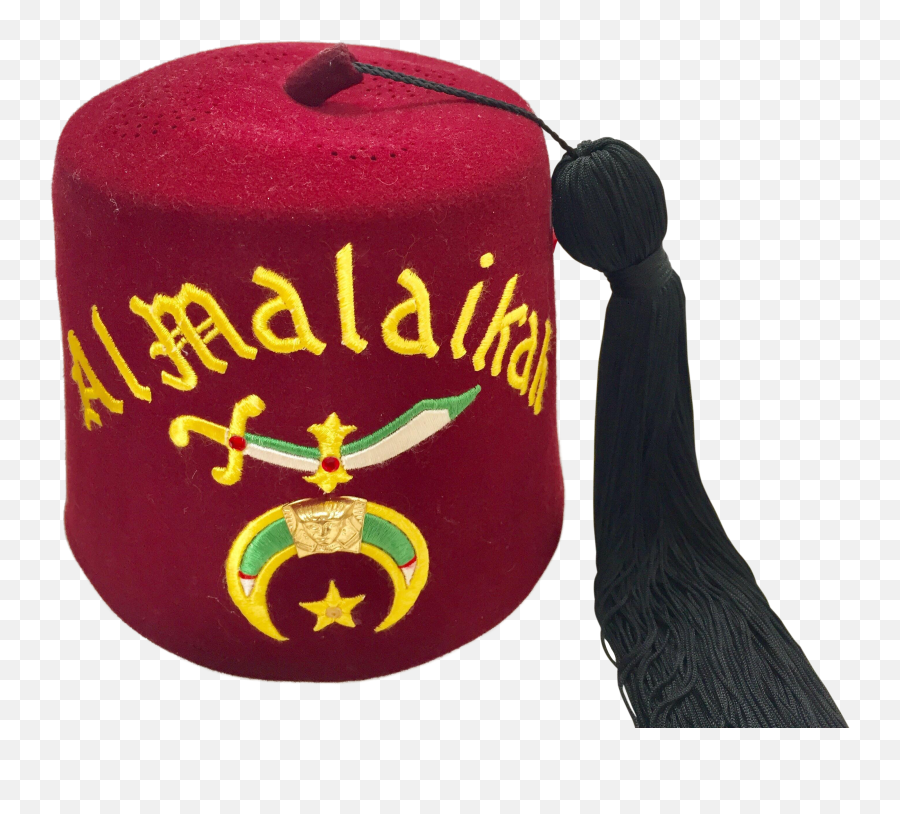 Al Malaikah Iconic Masonic Shriner Burgundy Wool Fez Hat In Original Box - Al Malaikah Fez Hat With Tassel For Sale Png,Fez Png