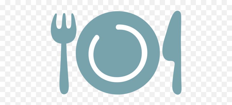 Fork And Knife With Plate Emoji - Çatal Bçak Logo Png,Knife Emoji Png